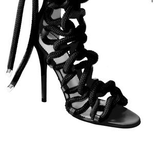 Elegant Black Strappy Women's Heels